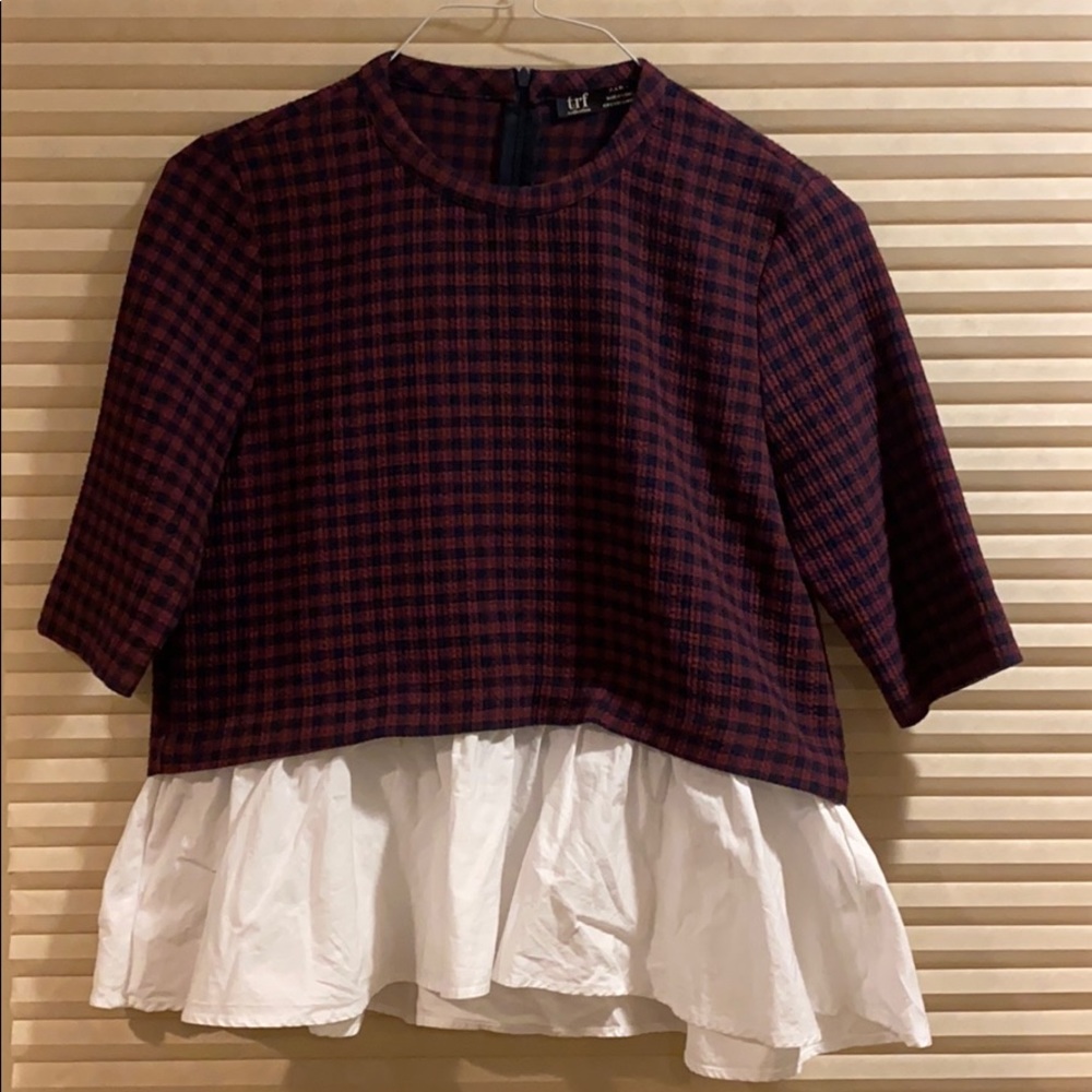 Zara trf collection peplum top